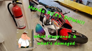 Honda RC51 Down what happened amp whats the damage [upl. by Christa]