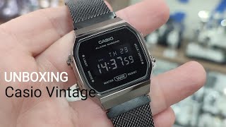 UNBOXING CASIO VINTAGE A168WEMB1BEF [upl. by Eninaej]