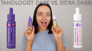 Tanologist Dark Face  Body Drops vs Extra Dark Drops Review  Demo [upl. by Hulbert]