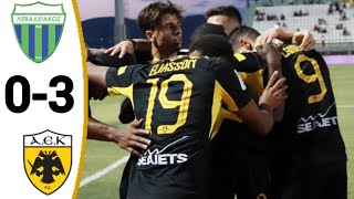 Levadiakos vs AEK Athens 03 All Goals and Extended Highlights [upl. by Roosnam]