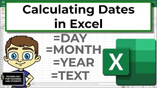 Date Functions and Formulas in Excel [upl. by Taimi528]