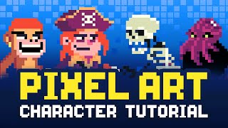 Pixel Art Character Design Tutorial  Step By Step [upl. by Jyoti]