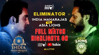 India Maharajas v Asia Lions  Highlights  Match 7  Eliminator  Legends League Cricket 2023 [upl. by Ynohtnakram]