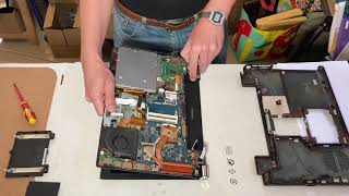 Toshiba Tecra R8401DC disassembly teardown [upl. by Atiuqat]