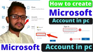 How to create live account Microsoft login Microsoft account create2021 [upl. by Aigneis]