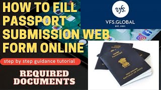 How to Fill Passport submission web form onlinestudy visa canadaget Payment link vfs web form [upl. by Olivier907]