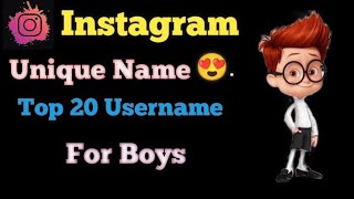 💥Top 20 Attractive Instagram names 🥰  Best name for Instagram for boys👦 Attitude username for boys [upl. by Ydderf139]