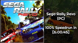 Sega Rally Revo PC  100 Speedrun in 60045 WR [upl. by Virnelli]