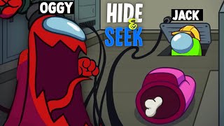 Among Us NEW Hide and Seek With Oggy And Friends FUNNIEST VIDEOS [upl. by Goetz47]