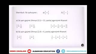 6 02 042 Java e njëmbëdhjetë Matematikë Mbledhja dhe zbritja e thyesave [upl. by Valer]