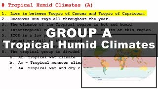 Koppen Scheme  Tropical Humid Climate A  UPSC IAS Geography [upl. by Theodoric]