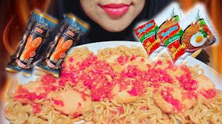 ASMR INDOMIE SOSIS KEJU KANZLER SAMBAL MERCON🔥ASMR INDONESIA 🔥 [upl. by Aztiram]