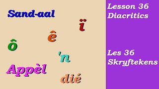 Learn Afrikaans for Beginners  Diacritics  Skryftekens  Lesson 36 [upl. by Strader]