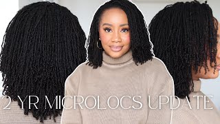 2 YEAR MICROLOCS UPDATE  QampA  LOSING LOCS THINNING LENGTH GOALS UPDATED WASH ROUTINE amp MORE [upl. by Keane]