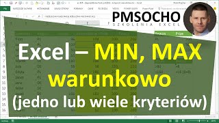 Excel  MAX MIN z kryteriami  wyszukiwanie wartości najwyższych i najniższych warunkowo odc884 [upl. by Rekcut]