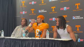 ALABAMA Tennessee QB Nico Iamaleava WR Chris Brazzell WR Donte Thornton REACT to Win Over Tide [upl. by Eerpud]