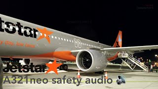 Jetstar A321neo safety demo audio [upl. by Atineb104]