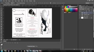 how to make a brochure zfold PHOTOSHOP VER [upl. by Crescint]