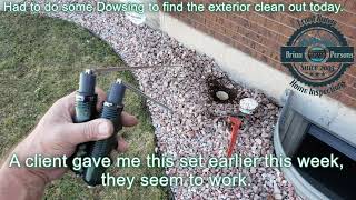 Dowsing rods to find a sewer clean out [upl. by Epilihp552]