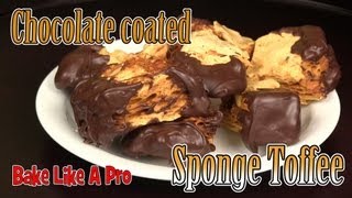 Honeycomb  Crunchie bar recipe   Sponge Toffee recipe [upl. by Gravante]