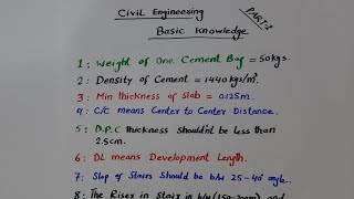 Civil Engineering Basic Knowledge part 1 [upl. by Tuorah510]