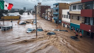 VeracruzMexico is about sink Overflowing riverssinking houses devastating rains [upl. by Isej936]