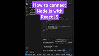 How to connect Nodejs with React JS Nodejs  React JS infysky coding reactjs nodejs shorts [upl. by Frost125]