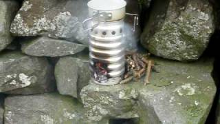 Boiling Water With A Swiss Army Volcano Stove [upl. by Martita]