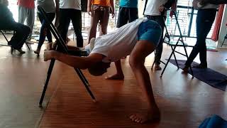 Swami Rudradev jis yoga class in rishikesh [upl. by Ahsaek]