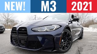 2021 BMW M3 Competition I NEW I Tanzanite I Review [upl. by Ahsinik263]