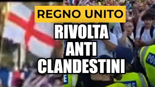 REGNO UNITO CONTINUANO LE PROTESTE CONTRO IMMIGRAZIONE CLANDESTINA [upl. by Gregson]