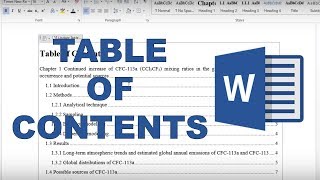 How to make a table of contents in word [upl. by Rosenblatt]