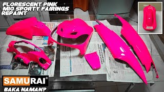 Mio Sporty Fairings Repaint Flourecent pink  Samurai paint YesMan MotoVlog x Graham moto [upl. by Charity]