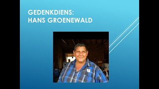 Gedenkdiens van Hans Groenewald 5 September 2024 1100 [upl. by Nanete]