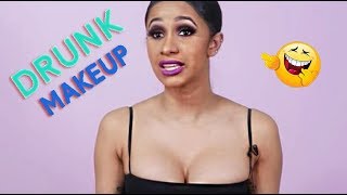 CARDI B DRUNK MAKEUP HILARIOUS TUTORIAL  KissedByKen [upl. by Early]