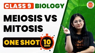 Meiosis vs Mitosis One Shot in 10 Mins🔥 Cell DivisionThe Fundamental Unit of Life Class 9Cbse2024 [upl. by Riem78]