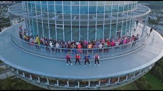 Zumba in the sky  Zumba TV Tower  TV bokštas  sokiaivilniujelt  LOUD and FIT  Zumba Vilniuje [upl. by Leonardo77]