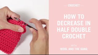 How to decrease in half double crochet [upl. by Atilahs372]