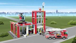 Fire Station  LEGO City  60004 [upl. by Annayr]