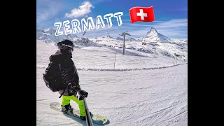 Zermatt  Snowboarding at Swiss Alps 🇨🇭 [upl. by Georgina]