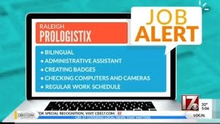 CBS 17 Job Alert  Prologistix is hiring [upl. by Yarg]