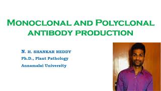 Polyclonal and Monoclonal Antibody Production  Plant Virology  MSc Plant Pathology [upl. by Ylera856]