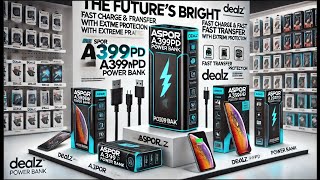 Aspor A399PD Power Bank  20000mAh  30 Quick Charge  74Wh  Traveler essential powerbank [upl. by Wilfreda]