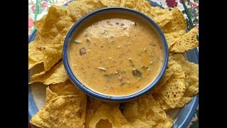 TexMex Green Chile Queso  Chips and Dip [upl. by Carmine]