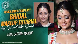 Quick Simple and Easy Bridal Makeup tutorial  Long Lasting Makeup  pkmakeupstudio [upl. by Starkey]