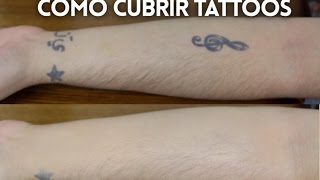 COMO CUBRIR UN TATTOO CON MAQUILLAJE REGULAR [upl. by Adnoloy]