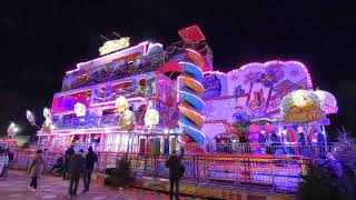 Santas Sleigh Stop Fun House  Hyde Park Winter Wonderland 2023 Offride [upl. by Okir345]