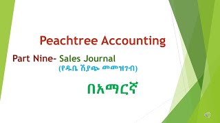 Peachtree tutorial part 9 Sales Journal የዱቤ ሽያጭCredit Invoice [upl. by Ungley]