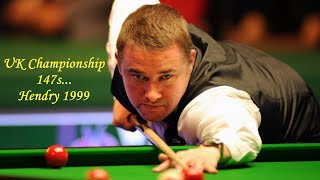 UK Championship 147s Hendry 1999 [upl. by Ainadi]