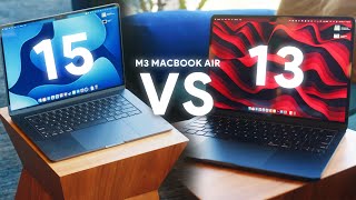 M3 MacBook Air 13quot vs 15quot Review  Don’t choose WRONG [upl. by Eerised]